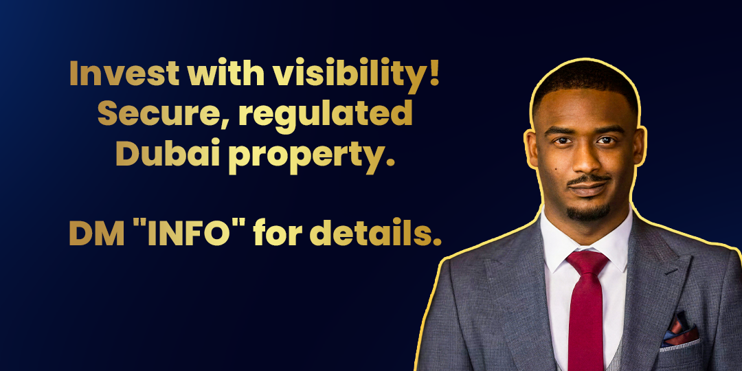 Invest with visibility! Secure, regulated Dubai property. DM "INFO" for details. 👁️🏗️