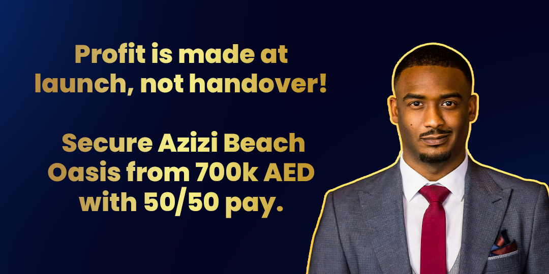 Profit is made at launch, not handover! 🚀​Secure Azizi Beach Oasis from 700k AED with 50/50 pay. 🦅🏙️